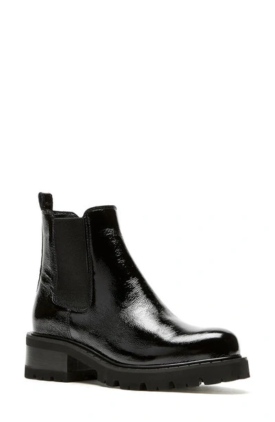 Shop La Canadienne Colin Waterproof Chelsea Boot In Black Crinkle Patent