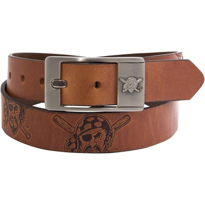 Shop Eagles Wings Pittsburgh Pirates Brandish Leather Belt In Brown