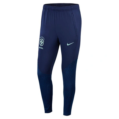 Shop Nike Navy Brazil National Team 2022 Strike Performace Track Pants