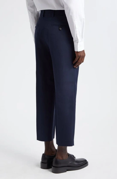 Shop Jacquemus Le Pantalon Cabri Slim Fit Crop Pants In Dark Navy