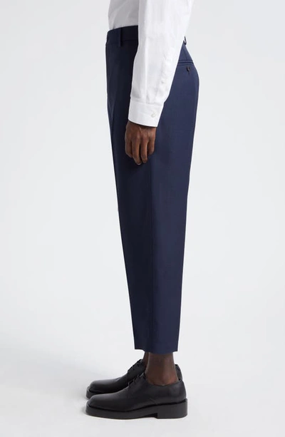 Shop Jacquemus Le Pantalon Cabri Slim Fit Crop Pants In Dark Navy