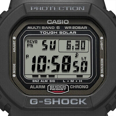 Pre-owned Casio G-shock Gw-5000u-1jf Day/date Solar Radio Digital Mens Watch Japan
