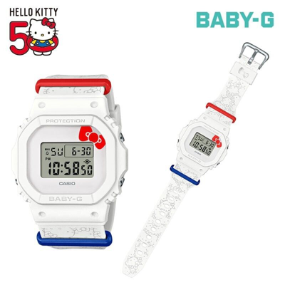 Pre-owned Casio Hello Kitty  Baby-g Bgd-565kt-7jr 50th Anniversary Watch 2024 Gift