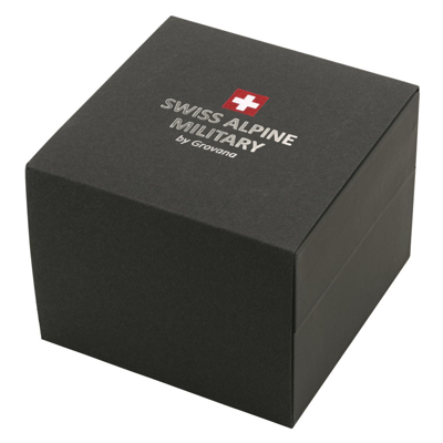 Pre-owned Swiss Military Swiss Alpine Military Men's Chrono Watch 7043.9134sam Stainless