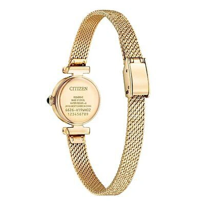 Pre-owned Citizen Eg7082-66a Silver Key Eco-drive Round Mesh Kii Women's Watch In Box