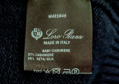 Pre-owned Loro Piana $2575  Baby Cashmere And Silk Blend Bomber Sweater Jacket 54 Euro Xl In Blue