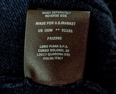 Pre-owned Loro Piana $2575  Baby Cashmere And Silk Blend Bomber Sweater Jacket 54 Euro Xl In Blue