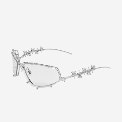Pre-owned Gentle Monster X D'heygere Tiara 02 Silver ( Fedex )