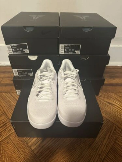 Pre-owned Nike Kobe 8 Protro Grade School Size 6.5y & 7y — Fn0266 100 In White