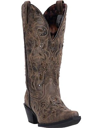 Pre-owned Laredo Women's Scandalous Western Boot - Snip Toe - 52050 In Brown