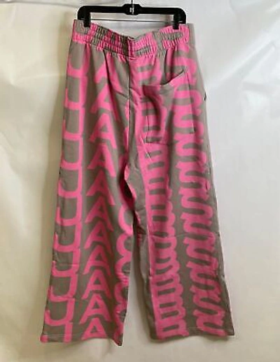 Pre-owned Marc Jacobs Monogram Oversized Sweatpants Women's Size M Taupe Pink
