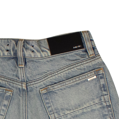 Pre-owned Amiri Blue Hot Pants Shorts Size 26 $530