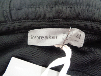 Pre-owned Icebreaker Ib0a59hh001 Mens Medium Zonekit Merino Insulated Long Sleeve Hoodie In Black