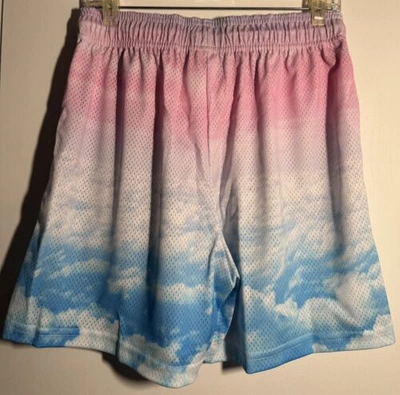 Pre-owned Eric Emanuel Exclusive “cloud” Pink, White & Blue Basic Shorts Limited Size L