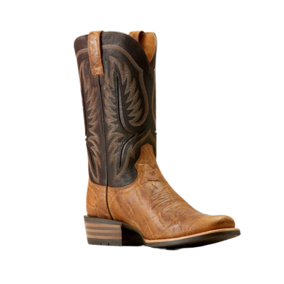 Pre-owned Ariat Men's Stadtler Smoked Tan Cowboy Boots 10051031 In Brown