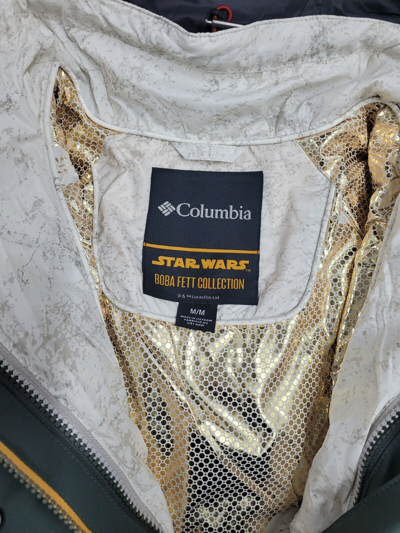 Pre-owned Columbia Women's Boba Fett Star Wars Hooded Interchange Jacket Xl9742-339 Sz M In Green