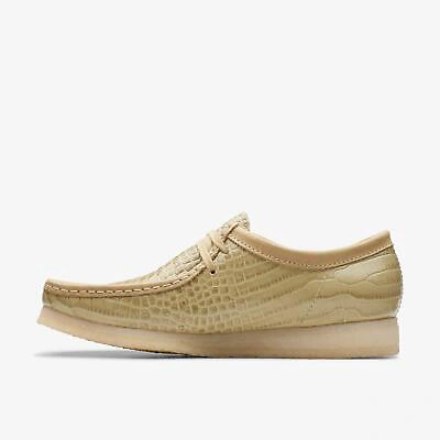 Pre-owned Clarks Mens Wallabee Maple Croc 26176572
