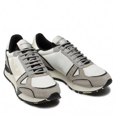 Pre-owned Emporio Armani Shoes Sneaker  Man Sz. Us 6,5 X4x289xm499 Q427 White