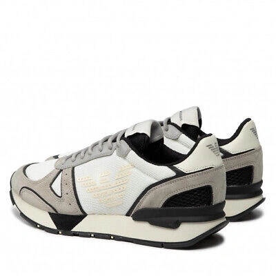 Pre-owned Emporio Armani Shoes Sneaker  Man Sz. Us 6,5 X4x289xm499 Q427 White