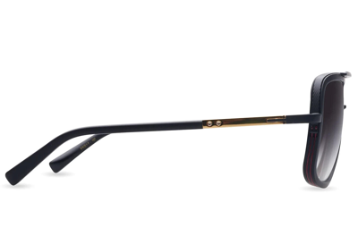 Pre-owned Dita Mach-one Drx-2030-g-blk-18k 59 Matte Black-18k Temple Grey Grad Sunglasses In Gray