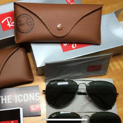 Pre-owned Ray Ban Ray-ban Rb8089 Titanium Aviator Polished Gunmetal / Black Polarized Size 58 In Green G-15