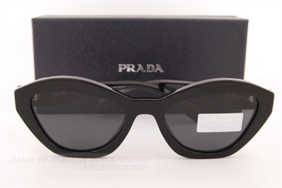 Pre-owned Prada Brand  Sunglasses Pr A02s 16k 08z Black/dark Gray For Women