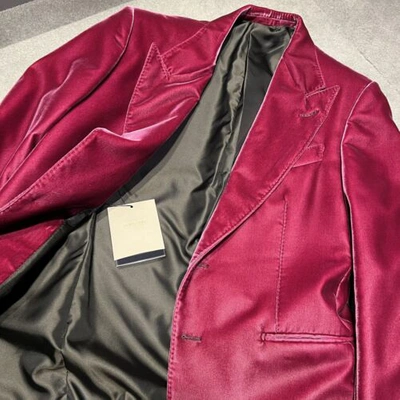 Pre-owned Tom Ford Velvet Blazer In Red