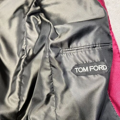 Pre-owned Tom Ford Velvet Blazer In Red