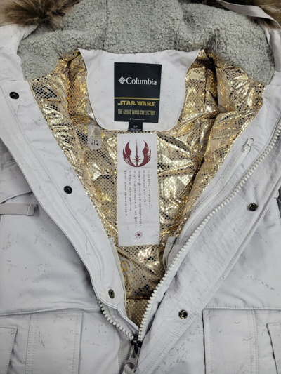 Pre-owned Columbia Mens Star Wars Clone Wars Collection Republic Parka Xm3446-083 Sz L In Blue