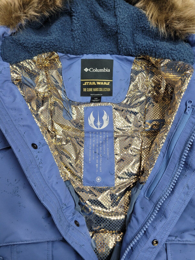 Pre-owned Columbia Mens Star Wars Clone Wars Collection Republic Parka Xm3446-458 Sz M In Blue