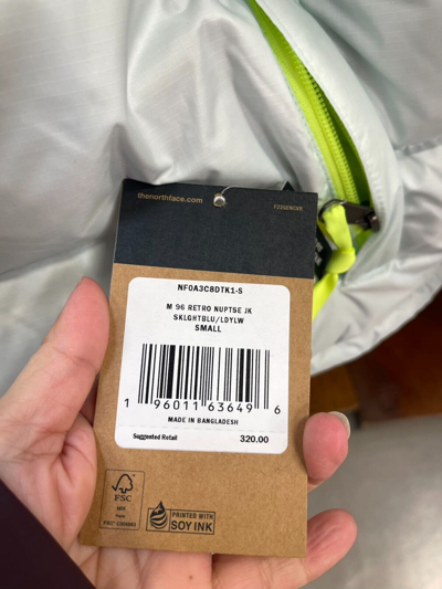 Pre-owned The North Face Mens 1996 Retro Nuptse Jacket 700 Down-skyblue/ld Yellow