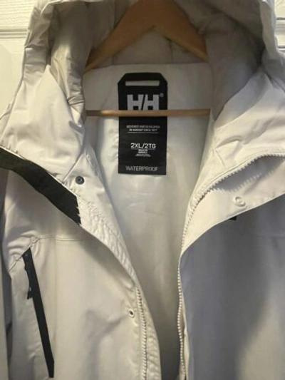 Pre-owned Helly Hansen Oslo Parka Men's 2xl Waterproof Winter Parka Rare Helly-tech In White