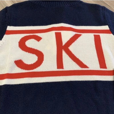 Pre-owned Perfect Moment Schild Ski Sweater In Navy Sz L In Blue