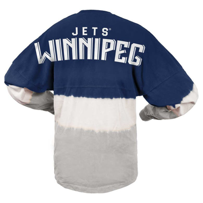 Shop Spirit Jersey Fanatics Branded Blue/gray Winnipeg Jets Ombre Long Sleeve T-shirt