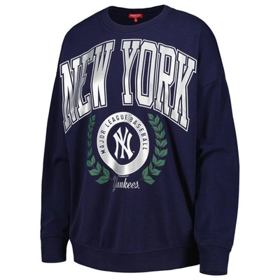 Shop Mitchell & Ness Navy New York Yankees Logo Lt 2.0 Pullover Sweatshirt