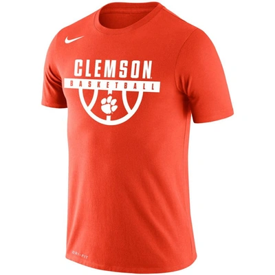 Shop Nike Orange Clemson Tigers Basketball Drop Legend Performance T-shirt
