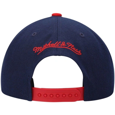 Shop Mitchell & Ness Navy/red Houston Rockets Hardwood Classics Gradient Wordmark Snapback Hat