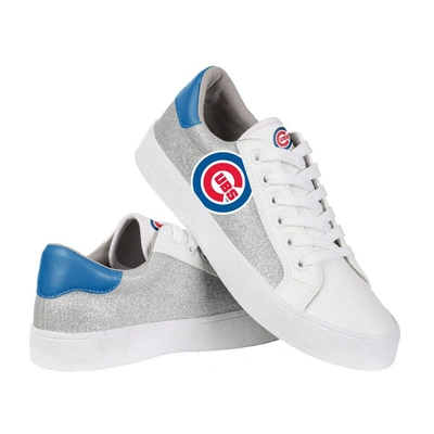 Shop Foco Chicago Cubs Glitter Sneakers In White
