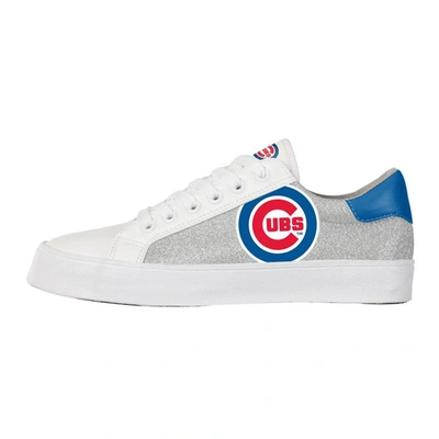 Shop Foco Chicago Cubs Glitter Sneakers In White