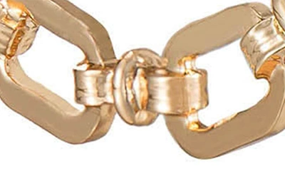Shop Ettika Chain Link Hoop Earrings In Gold