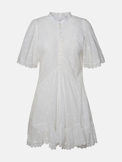 Shop Marant Etoile 'slayae' White Cotton Dress