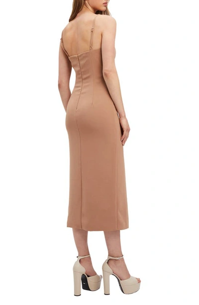 Bardot Mercer Midi Dress In Tan