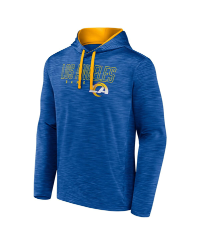 Fanatics Men's  Heather Royal Los Angeles Rams Hook And Ladder Pullover Hoodie In Heather Royal