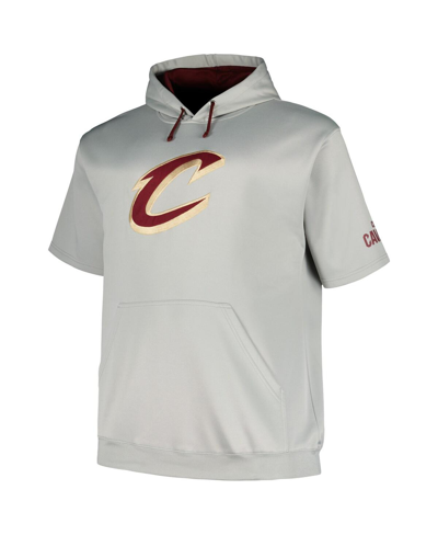 Fanatics Branded Silver Cleveland Cavaliers Big & Tall Logo Pullover Hoodie In Silver