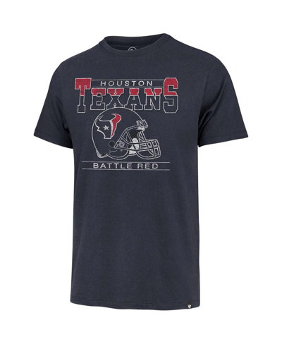 47 Brand Men's ' Navy Distressed Houston Texans Gridiron Classics Time Lock Franklin T-shirt In Navy