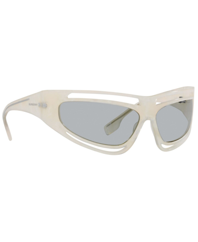 Shop Burberry Sunglasses, Be4342 65 In Ivory Madreperla,light Grey