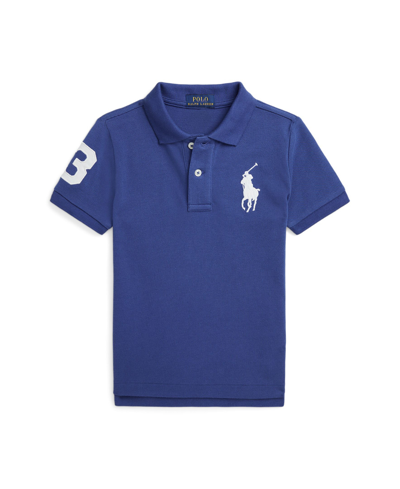 Shop Polo Ralph Lauren Toddler And Little Boys Big Pony Cotton Mesh Polo Shirt In Beach Royal