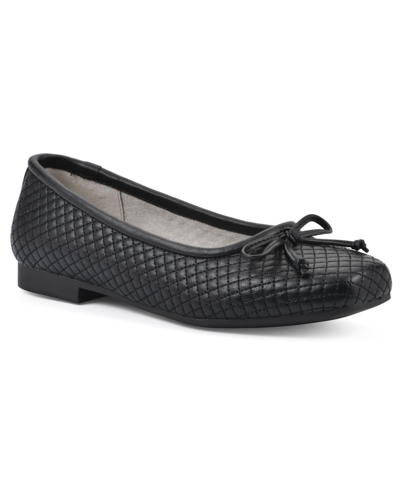 Shop Cliffs By White Mountain Women's Bessy Ballet Flats In Black Smooth