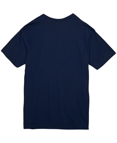 Shop Mitchell & Ness Men's And Women's  Navy Dallas Mavericks Hardwood Classics Mvp Throwback Logo T-shirt