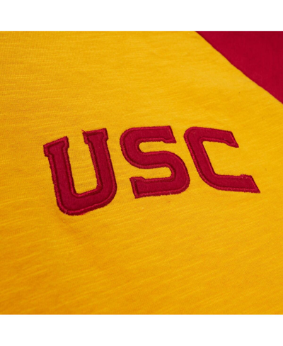 Shop Mitchell & Ness Men's  Gold Usc Trojans Legendary Slub Raglan Long Sleeve T-shirt